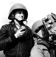 Crewman wearing Mark II Navy helmet