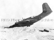 A-20 Havoc bomber crash landing at airfield 