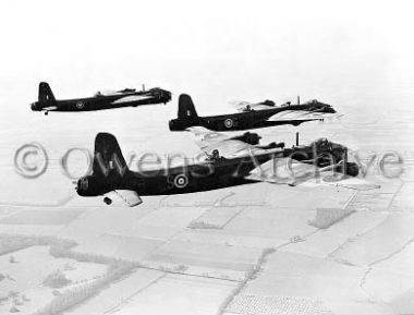 RAF Stirling Bombers in Formation