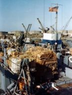 Supplies and Equipment are Loaded on Ships