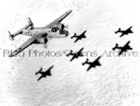 Formation of B-25 Bombers in Flight