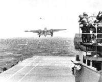 B-25 Mitchell takes off the USS Hornet