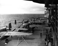 B-25 Mitchell Bomber on Deck USS Hornet 