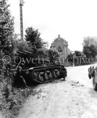 Damaged Panzer 35T Tank in Normandy