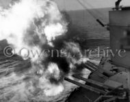 USS Nevada (BB-36) Fires on Azeville