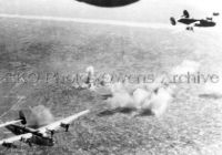 15th Air Force B-24 Bombers Atack Airfield in Italy