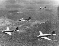 C-47's Escorted by P-40 Fighters