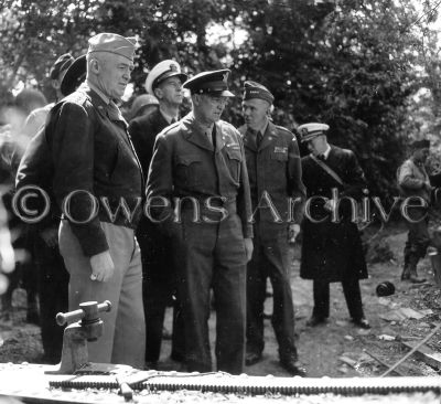 General Eisenhower with Officers Omaha Beach