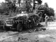 Destroyed Half-Track with 9th SS Panzer Division 