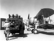 Gloster Gladiator Refueling on Tarmac North Africa