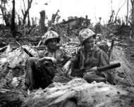 Marines after battle on Peleliu