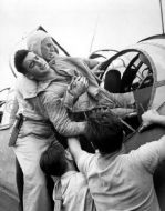 Navy Corpsman help injured pilot