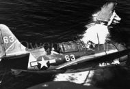 Curtiss Helldiver above USS Yorktown