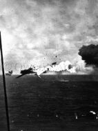 Japanese torpedo bomber explodes