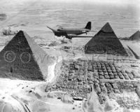 Douglas C-47 Flying Over Egyptian Pyramids