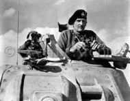 General Bernard Montgomery on tank 