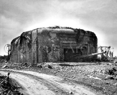 Large German Bunker Destroyed at Normandy