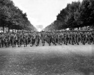 US 28th Infantry Division March in Victory Parade
