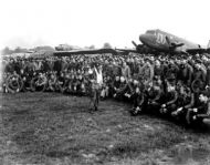 General McAuliffe with 101st Airborne Troops