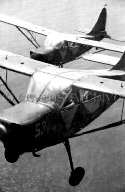 Stinson L-5 flying over Burma