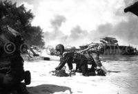 First wave of Marines land on Saipan