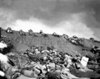 Marines with 5th Division move on Red Beach 1