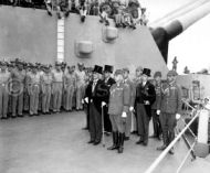 Japanese surrender signatories aboard USS Missouri