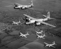 Martin B-26 Marauder Bombers in Flight