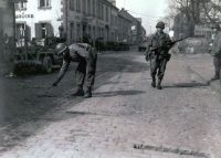 US 1st Army Look for Anti-Tank Mines in Engers, Germany