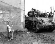 American Sherman Tank at Omaha Beach