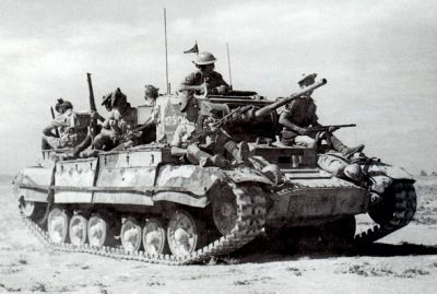 Valentine MK 3 Tank Carrying Scottish Infantry 