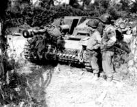Crew 2nd Armored Division With Captured Panzer Tank