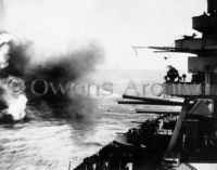 USS New York bombarding Iwo Jima