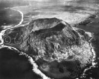 Overhead view of Mount Suribachi, Iwo Jima