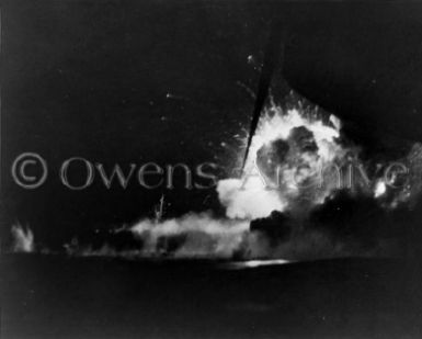 USS Bismarck Sea hit by Kamikaze