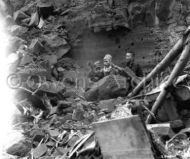 Japanese soldiers in bunker surrender