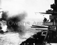 USS New York bombarding Iwo Jima 