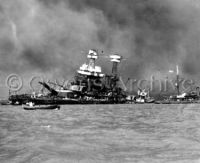 USS California sits on the bottom of Harbor