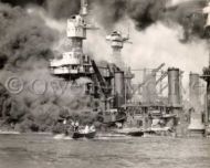 USS West Virginia & the USS Tennessee on Fire