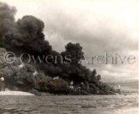  Battlelship Row on fire, December 7, 1941