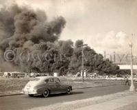 Planes burning at Hickam Field, Pearl Harbor