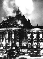 Reichstag Building on Fire, Berlin 1933