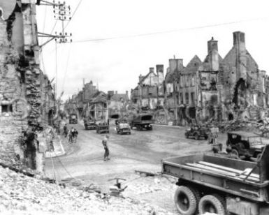 Town of Normandy after D-Day Battle