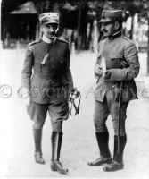 Gabriele D'Annunzio with another officer