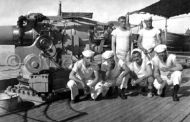 Sailors aboard American destroyer