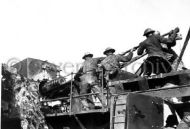 35th Coast Artillery loading  railroad gun